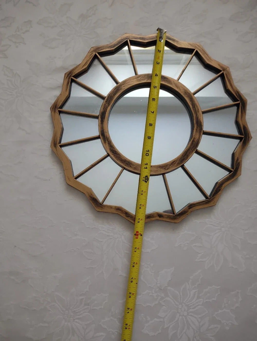 Round Art Deco Wall Mirror